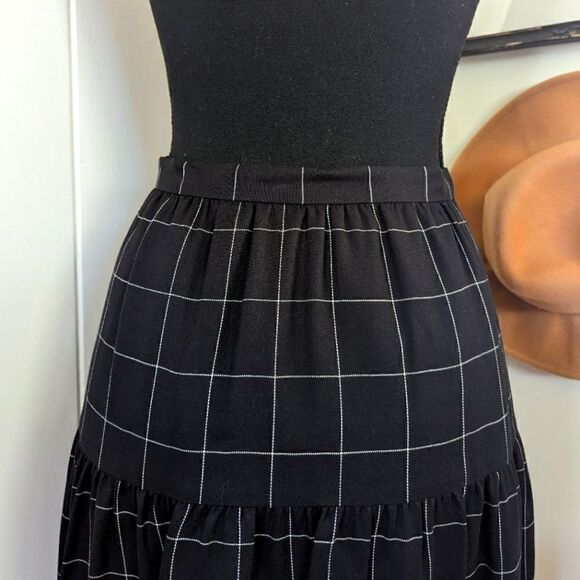 Madewell Dark Academia Whimsigoth Ruffle Preppy Skirt Fairy Grunge 6 - Picture 9 of 11